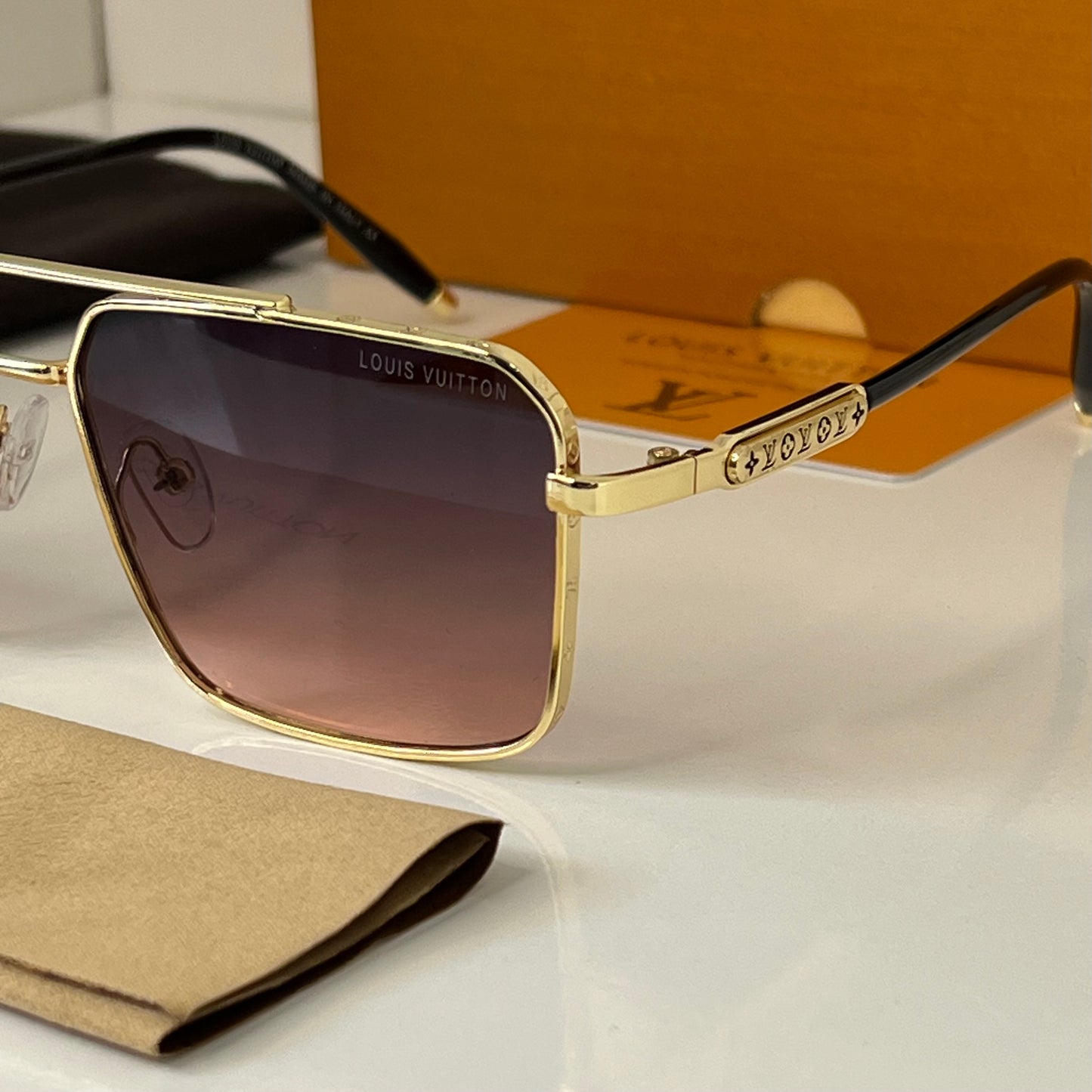 Lunettes LV Titanium Marron