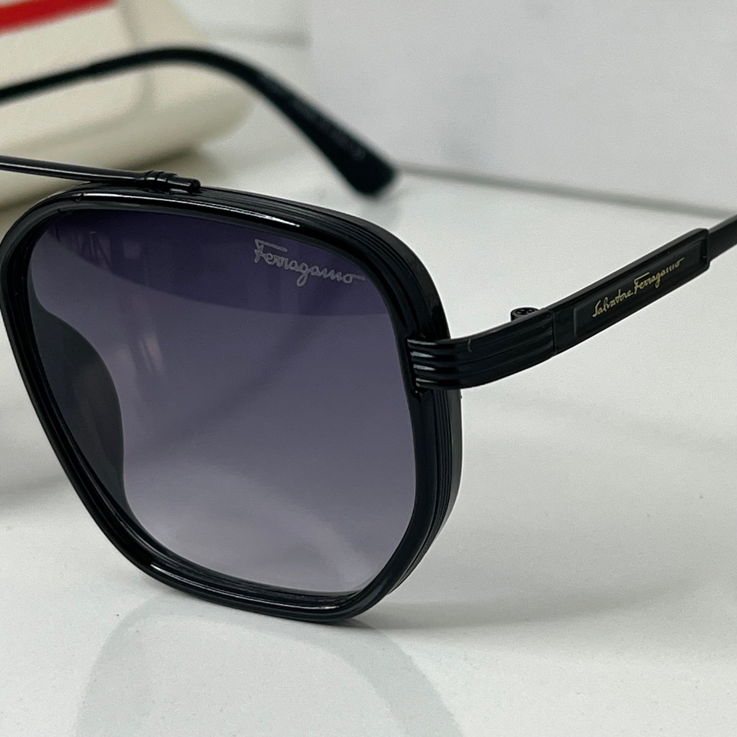 Lunettes Ferragamo Bleu fumée