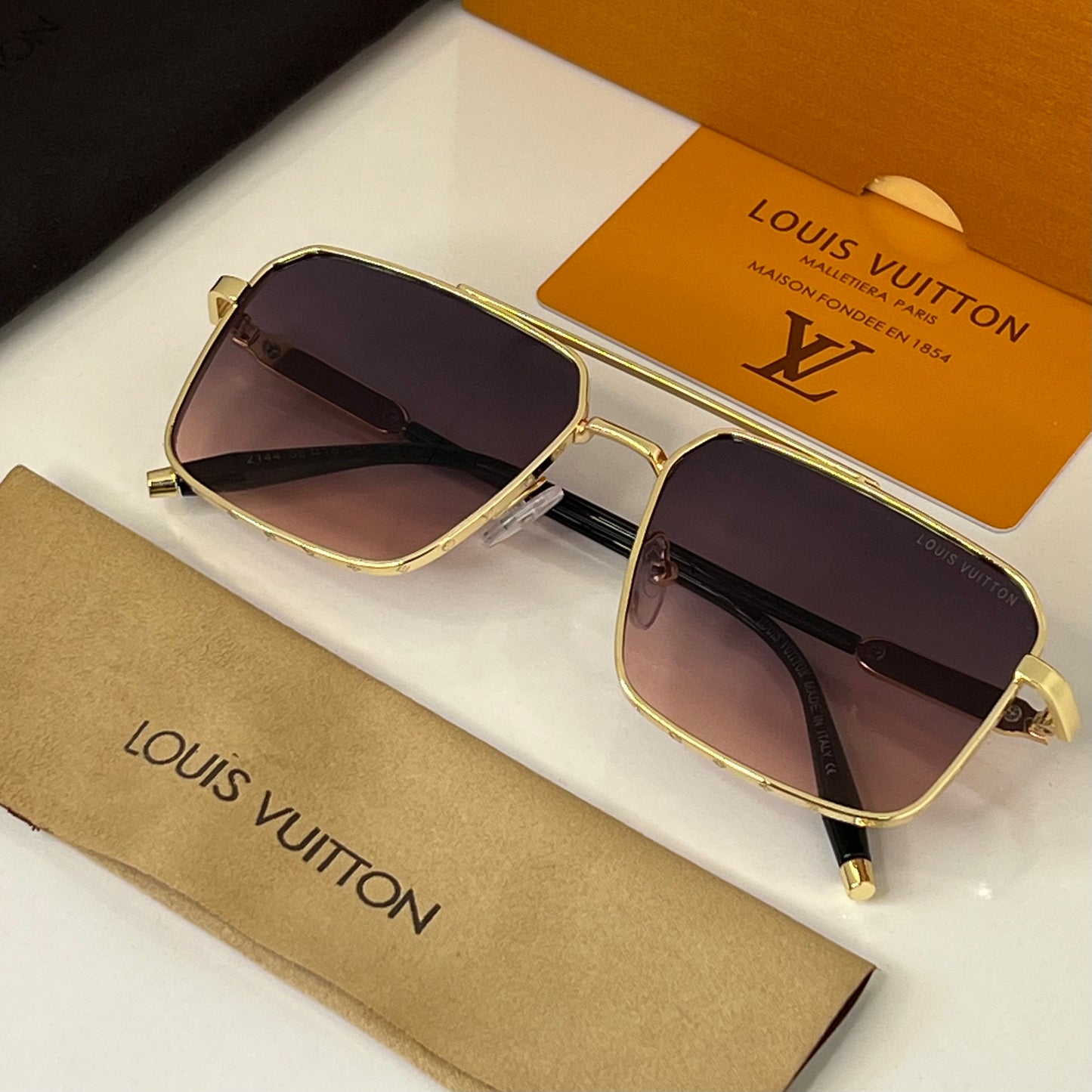 Lunettes LV Titanium Marron