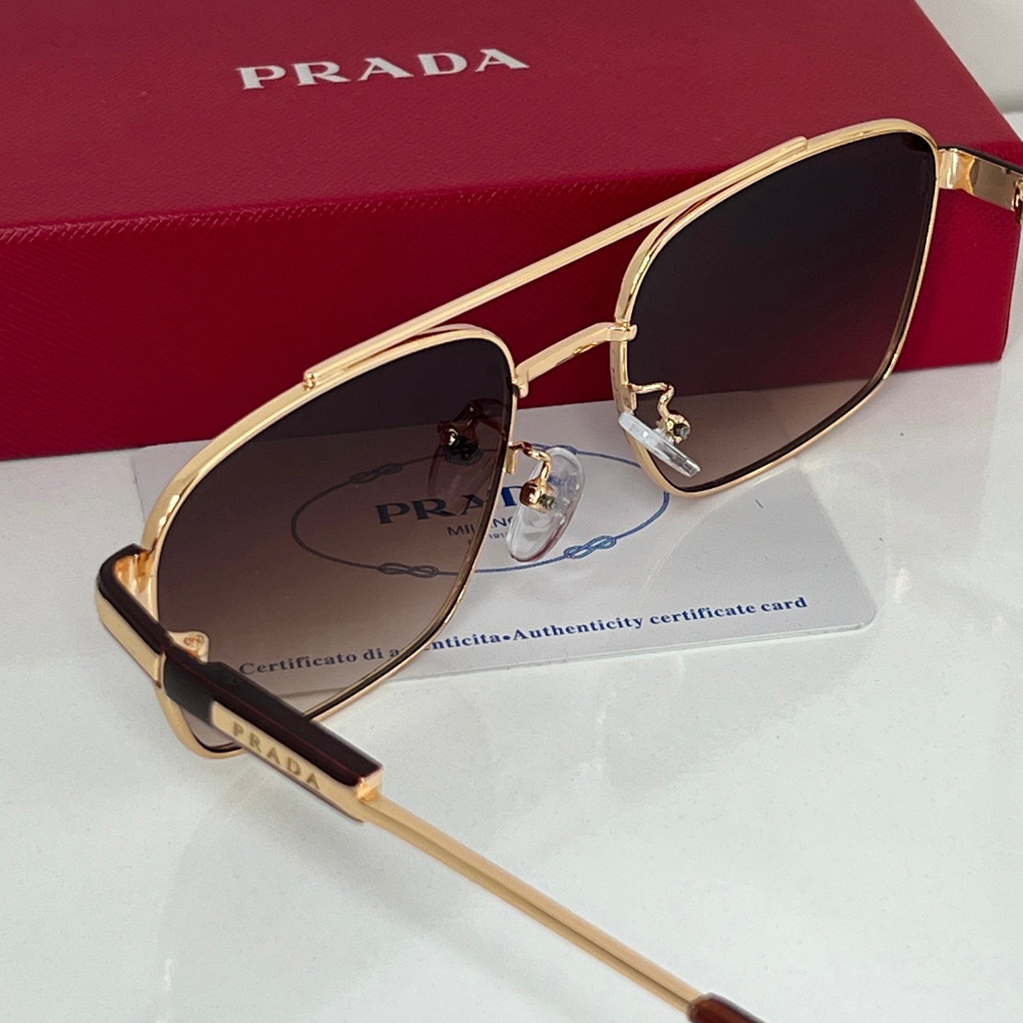 Lunettes Prada Marron Gold