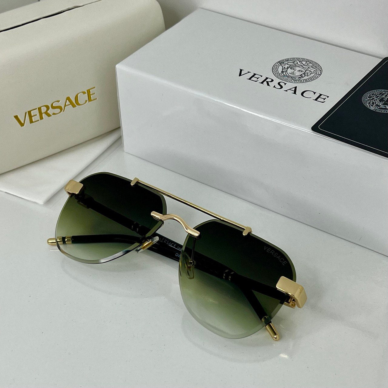 Versace Shadow Line Gold Olive