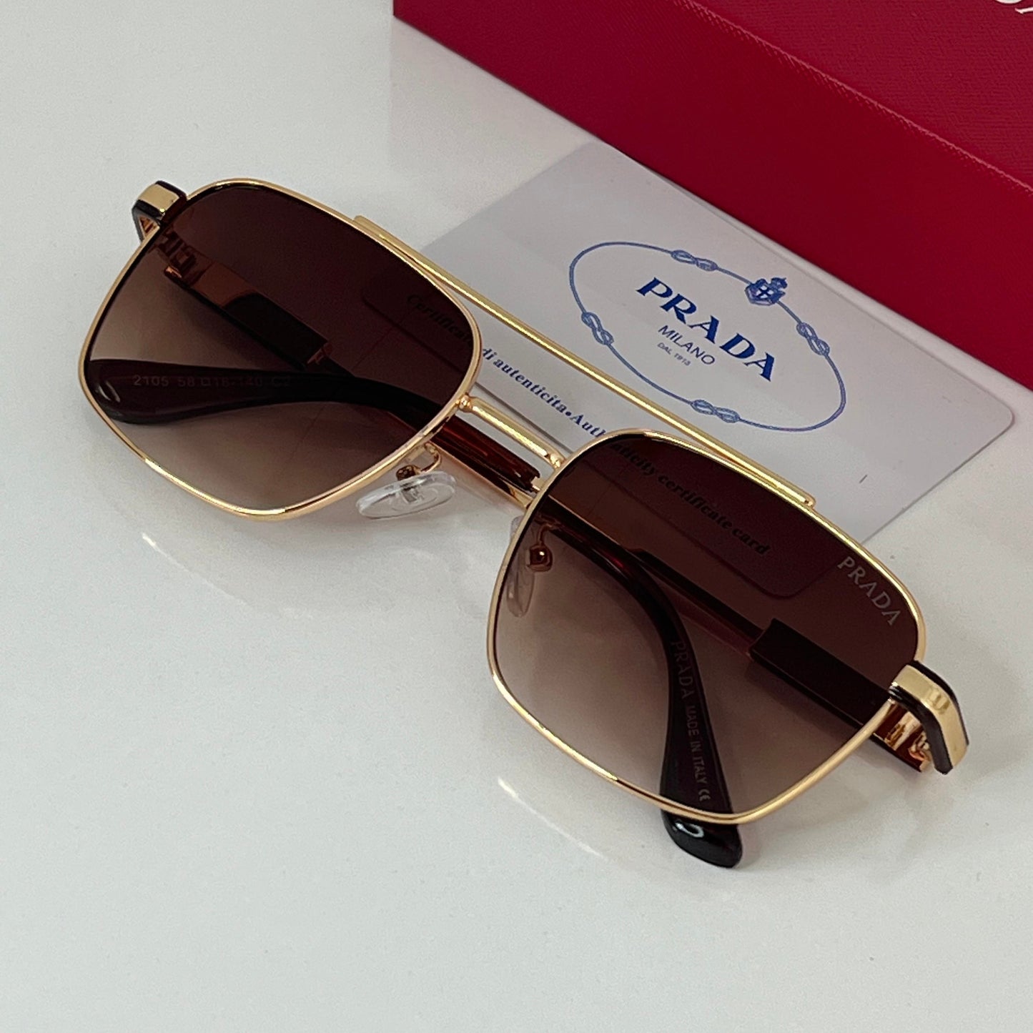 Lunettes Prada Marron Gold