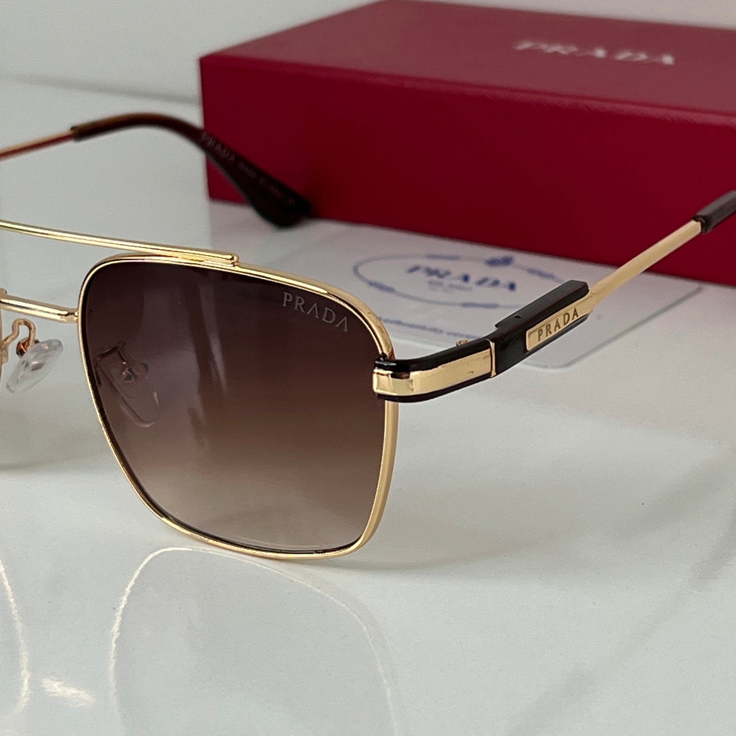 Lunettes Prada Marron Gold