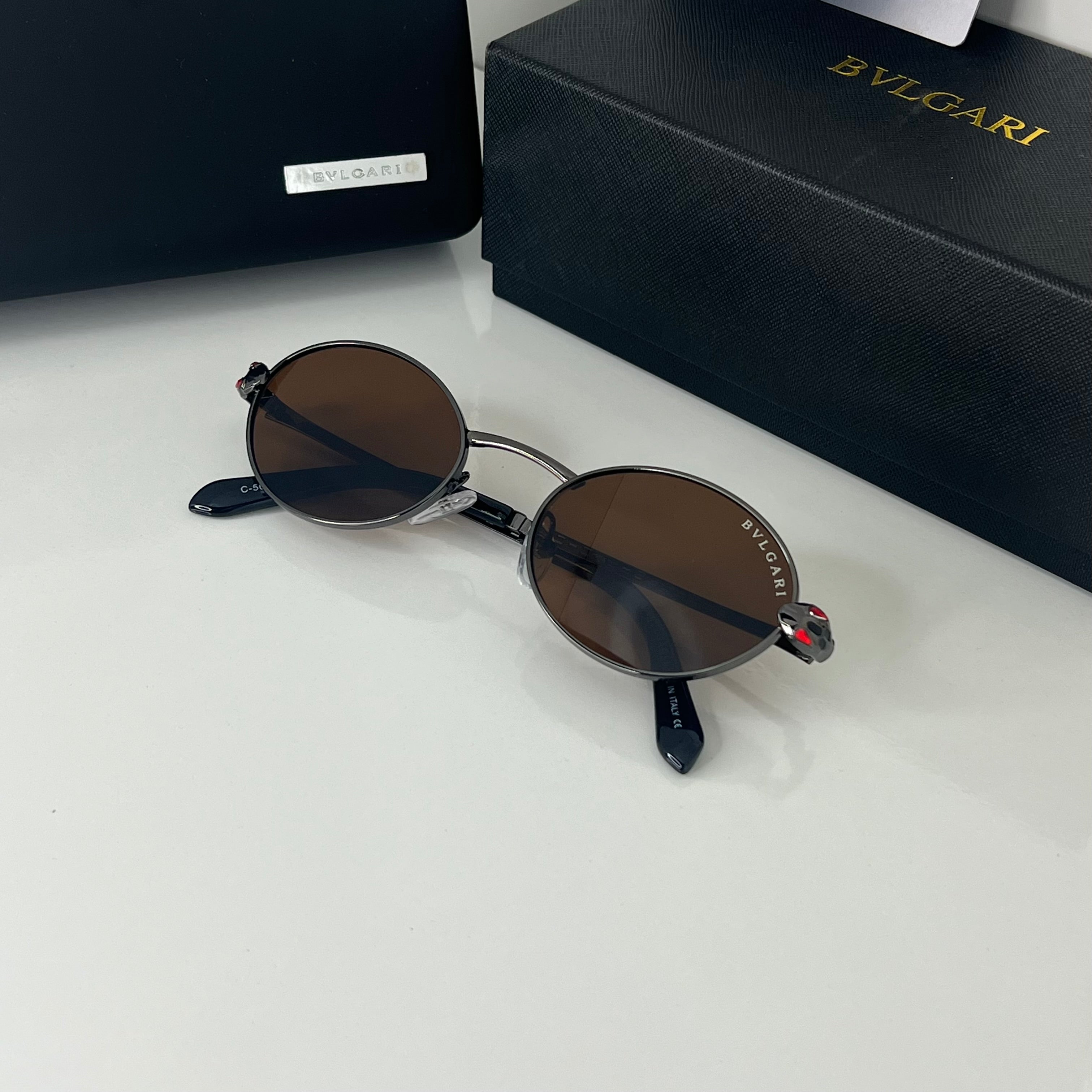 Lunettes Bvlgari marron Lux