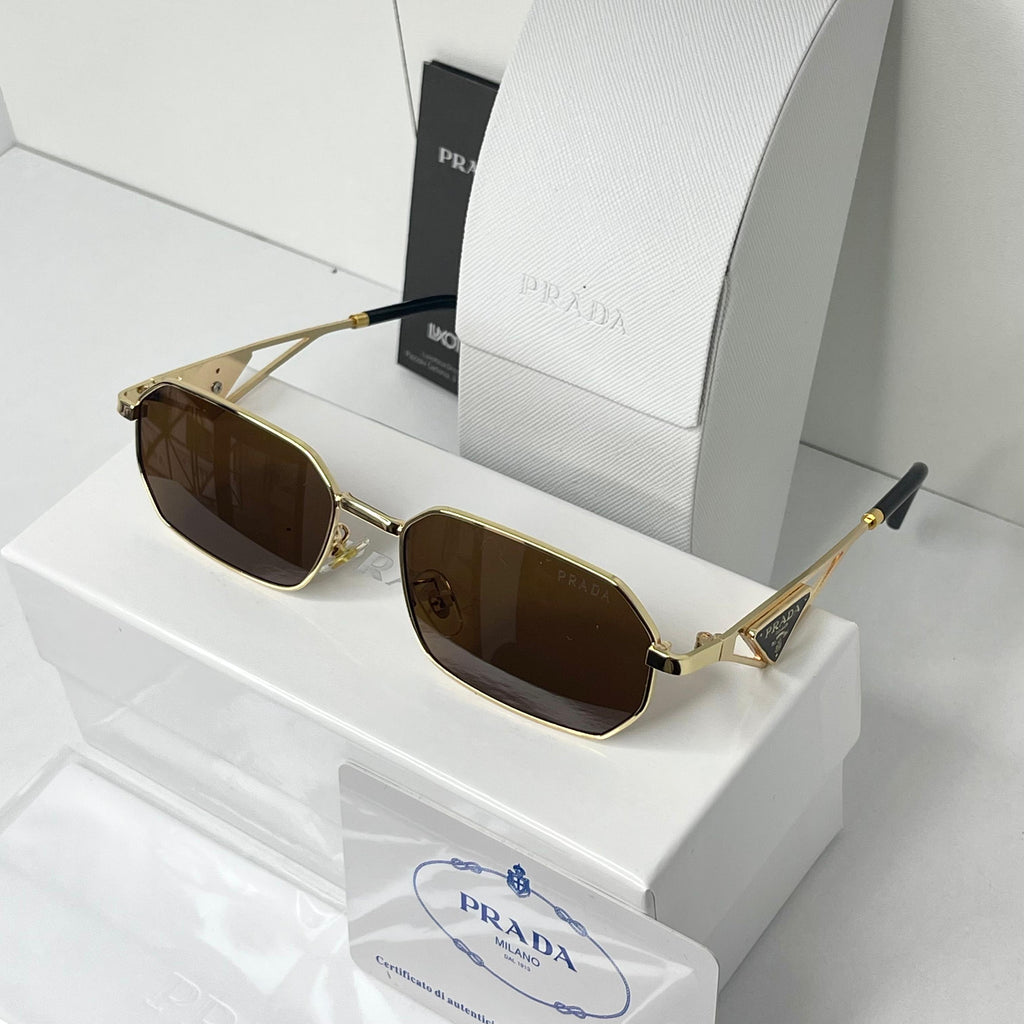Lunettes Prada Marron