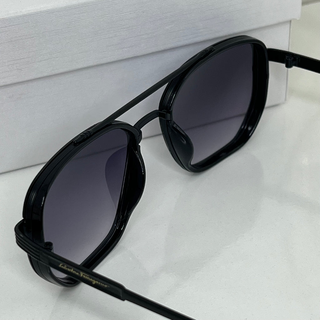 Lunettes Ferragamo Bleu fumée