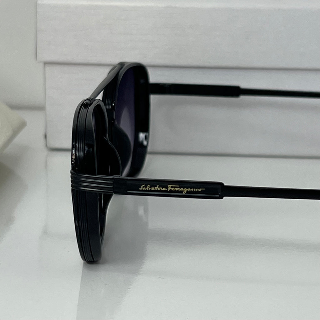 Lunettes Ferragamo Bleu fumée