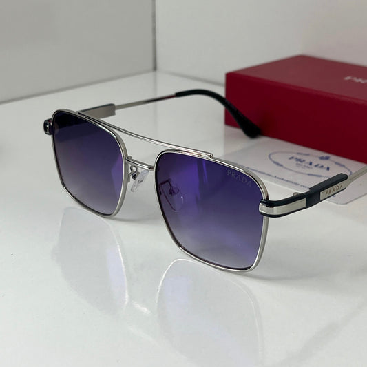Lunettes Prada Bleu/Argente